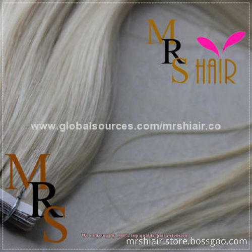24-Inch blond color china straight tape in hair